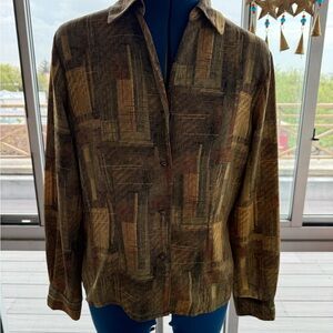 Vintage Geometric Button Down Shirt